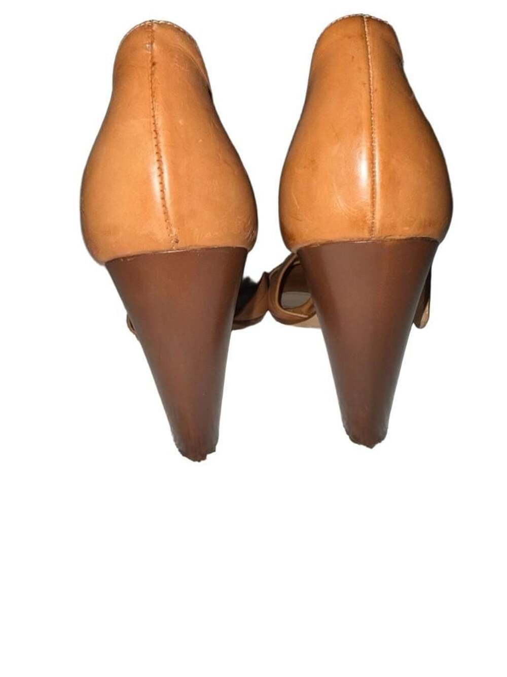 Cole Haan Collection Sandals Size 8B Brown Leather Heels Shoes - Picture 4 of 5